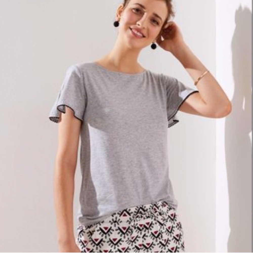 Loft Split Sleeve Grey Shirt